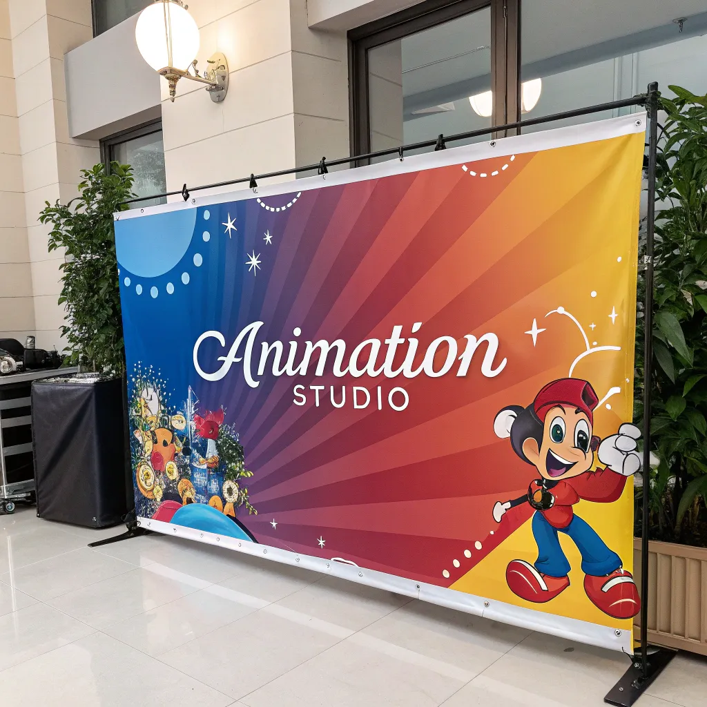 Colorful animation studio banner